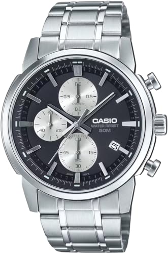 [カシオ] CASIO スタンダード メンズ 腕時計 1/10秒クロノグラフ クオーツ MTP-E510D-1A2V 逆パンダ 海外モデル [並行輸入品]